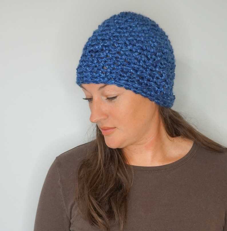 Knit chunky beanie pattern