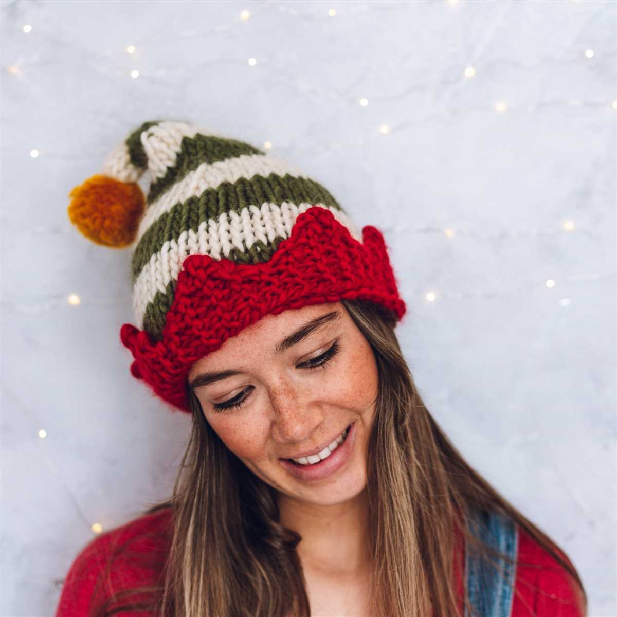 Knitted elf hat pattern for adults