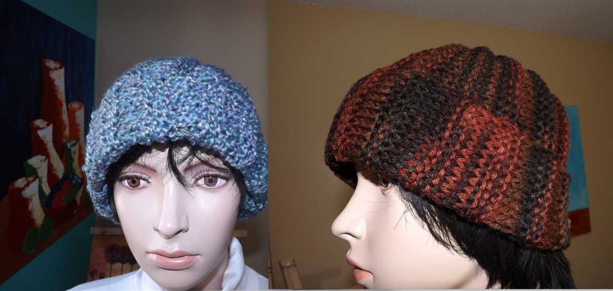 Two color beanie knitting pattern