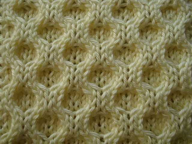 Honeycomb cable knit pattern