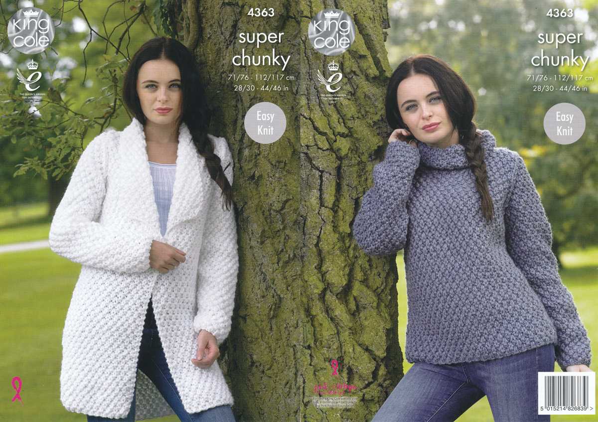 Chunky yarn sweater knitting pattern