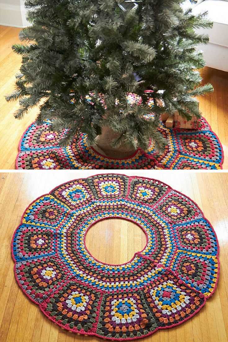 Knit pattern for christmas tree skirt