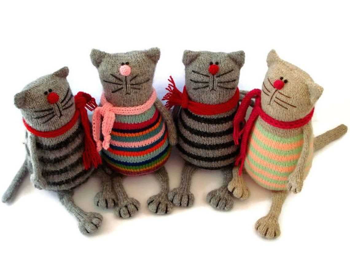 Stuffed cat knitting pattern free