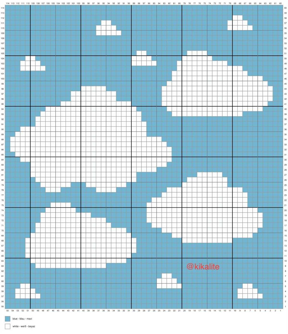 Knitted cloud pattern