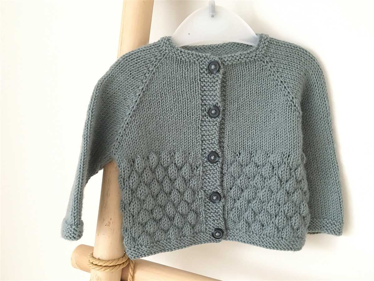 Bubble knit cardigan pattern
