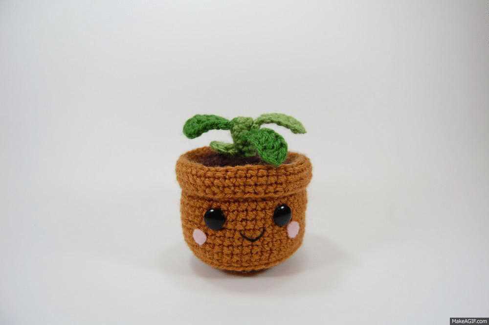 Plant pot knitting pattern