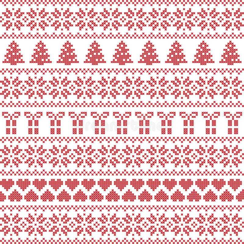 Christmas ornament knit pattern set