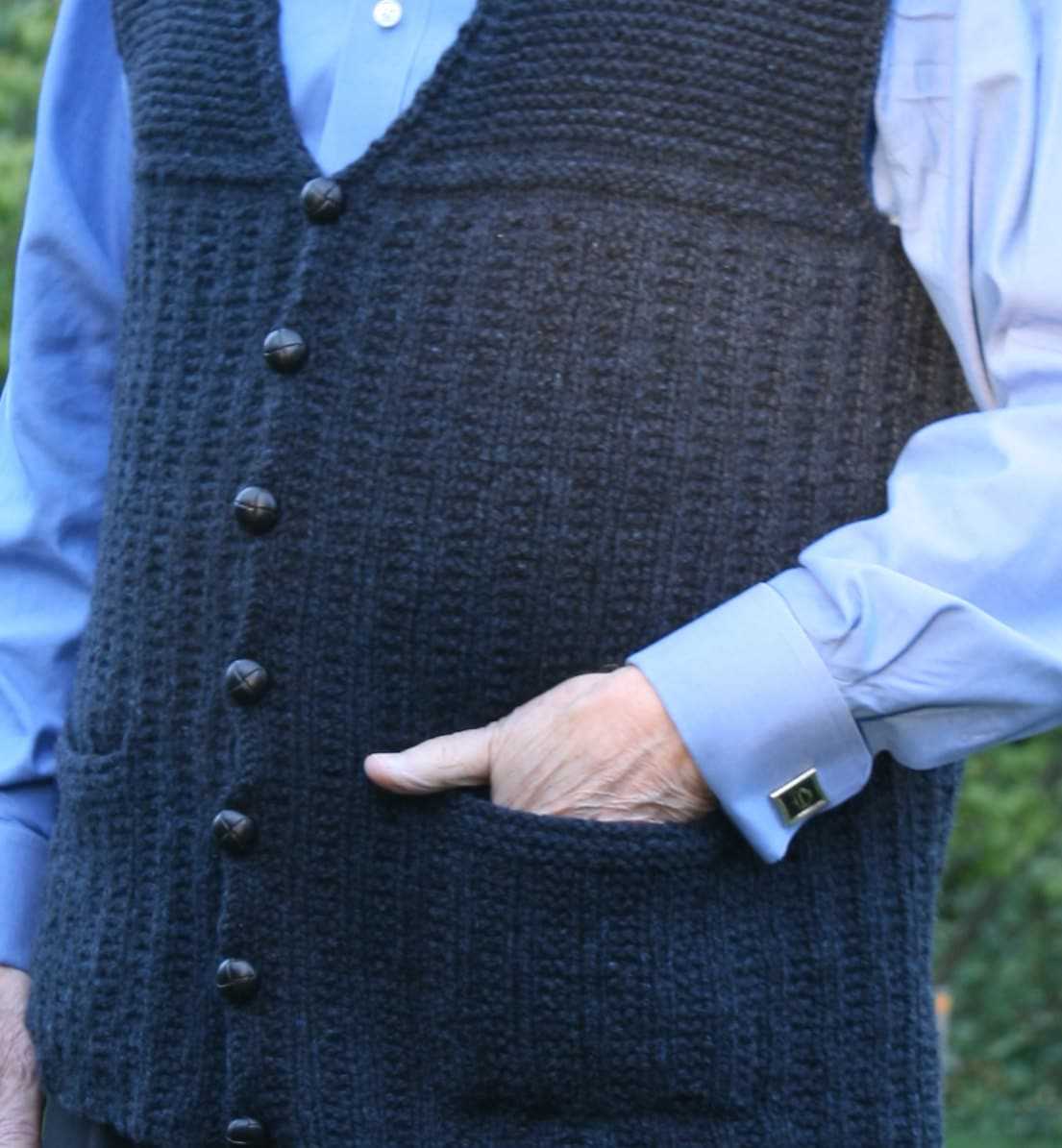 Knitted tabard vest pattern