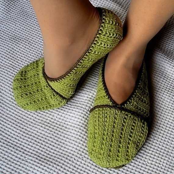 Bed slippers knitting patterns