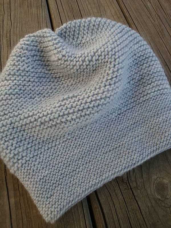 Simple hat pattern knitting