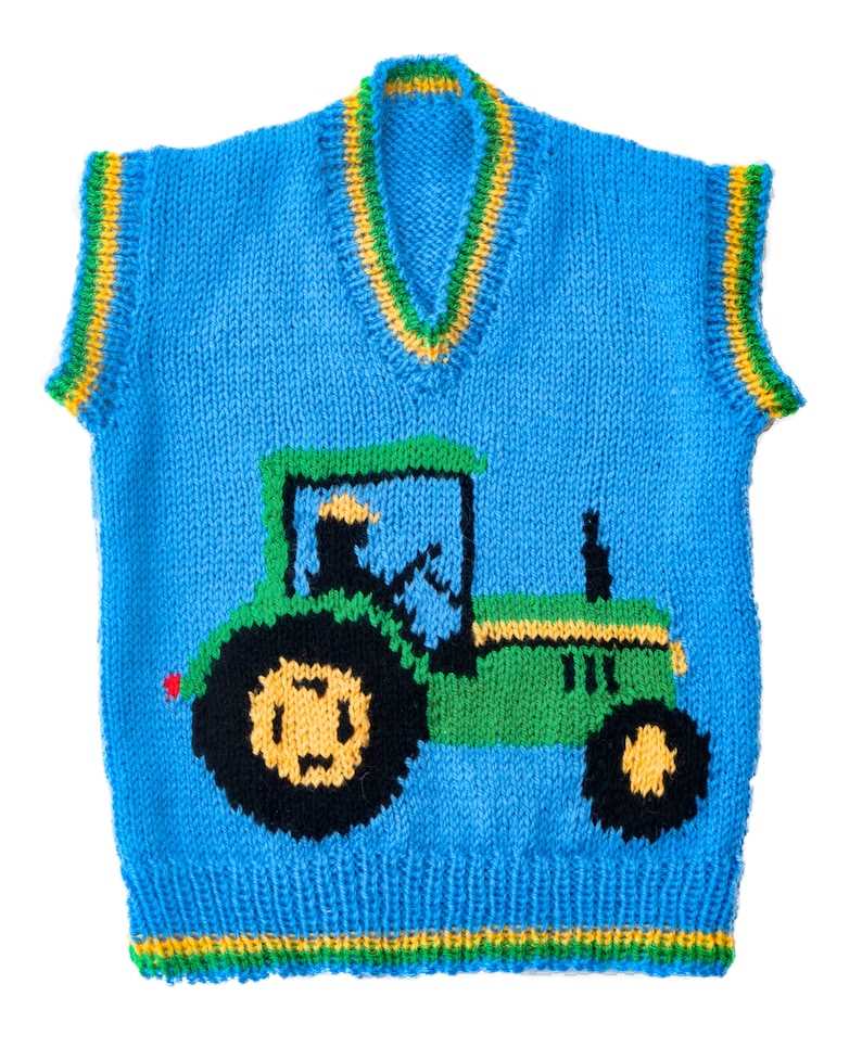 Tractor jumper knitting pattern