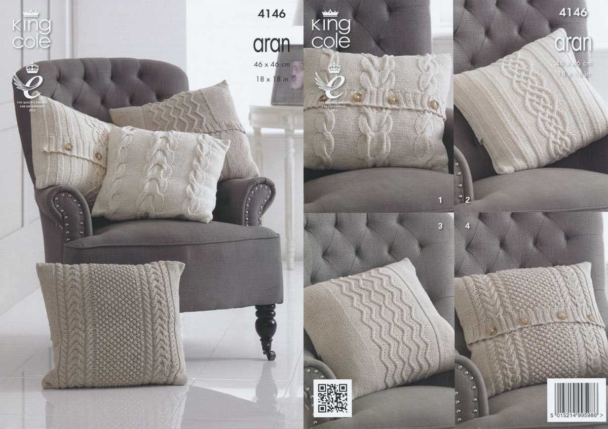 Aran cushion cover knitting patterns
