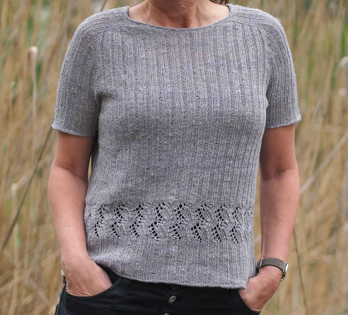 Top down raglan cardigan knitting pattern