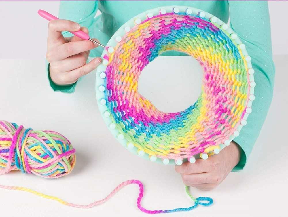 Loom knit cable hat pattern