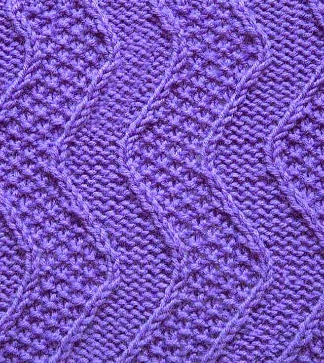Print of the wave knitting pattern