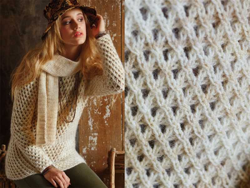 Mesh sweater knitting pattern
