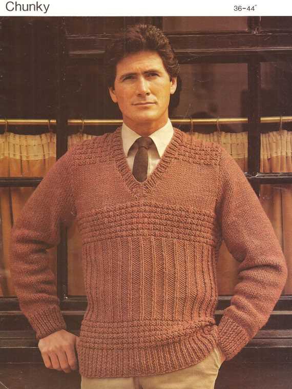 Men's chunky knit sweater pattern