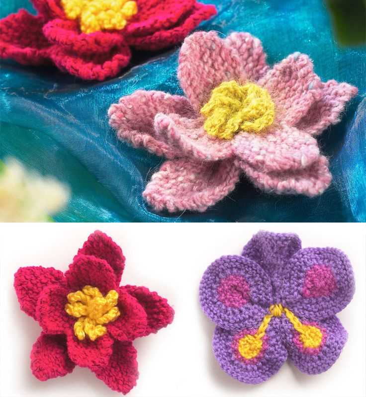 Free knitting patterns for flowers downloads