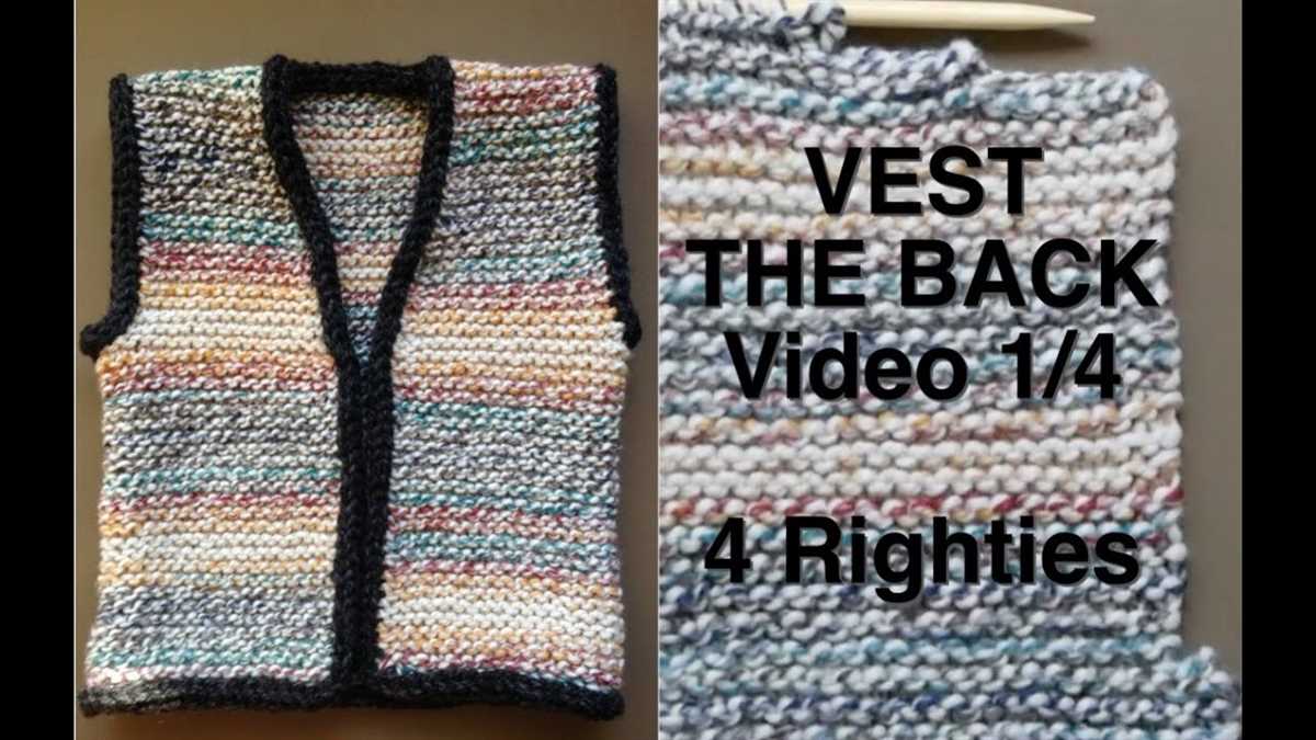 Simple vest knitting pattern