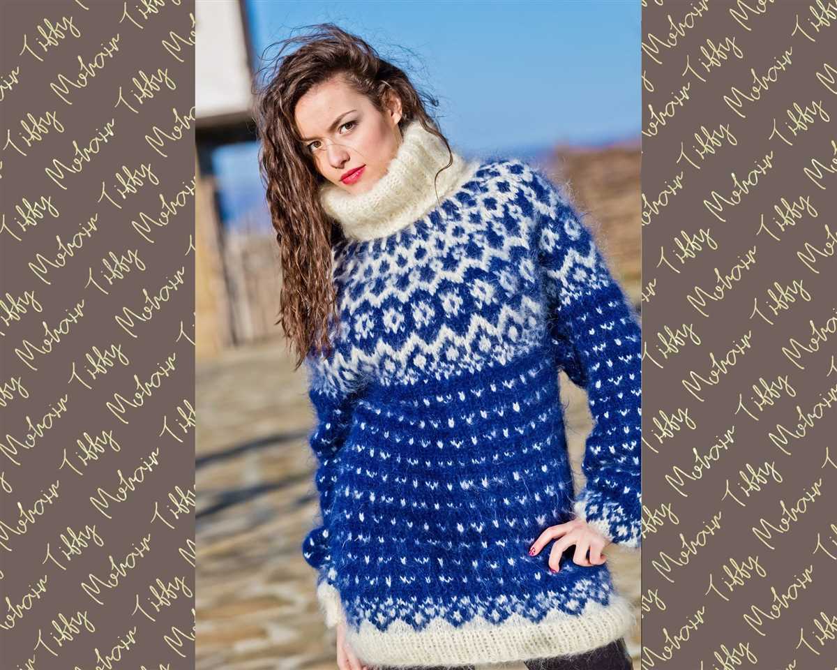 Mohair knit sweater pattern