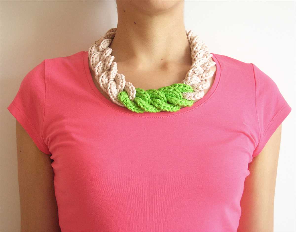 Knit necklace pattern