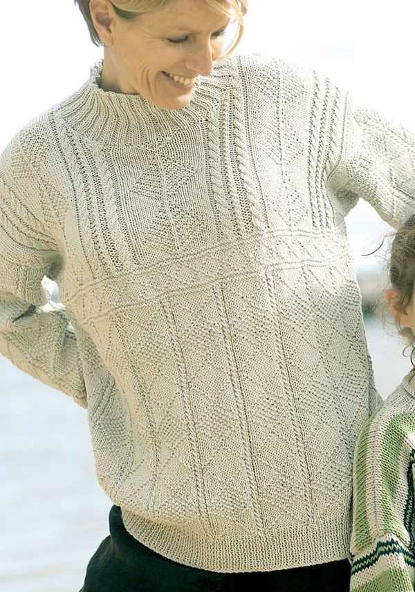 Summer cotton sweater knitting pattern