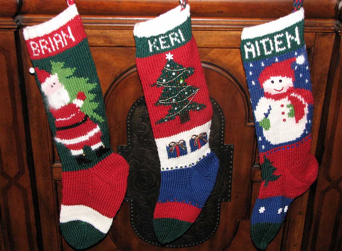 Christmas stockings knit patterns