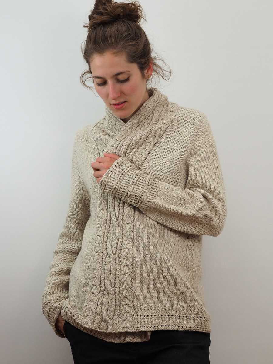 Wrap around cardigan knitting pattern