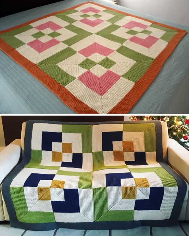 Modular knitting blanket pattern