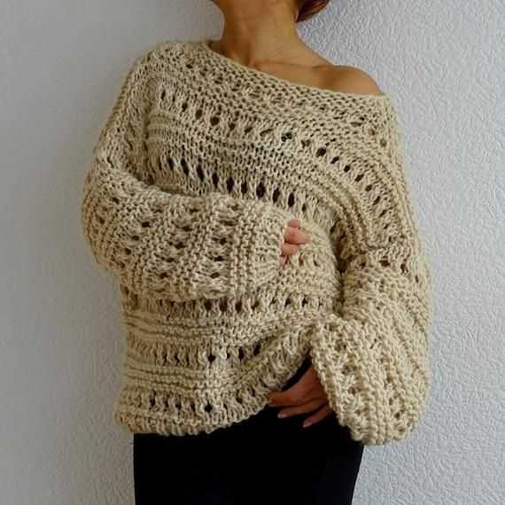 Slouchy sweater knitting pattern