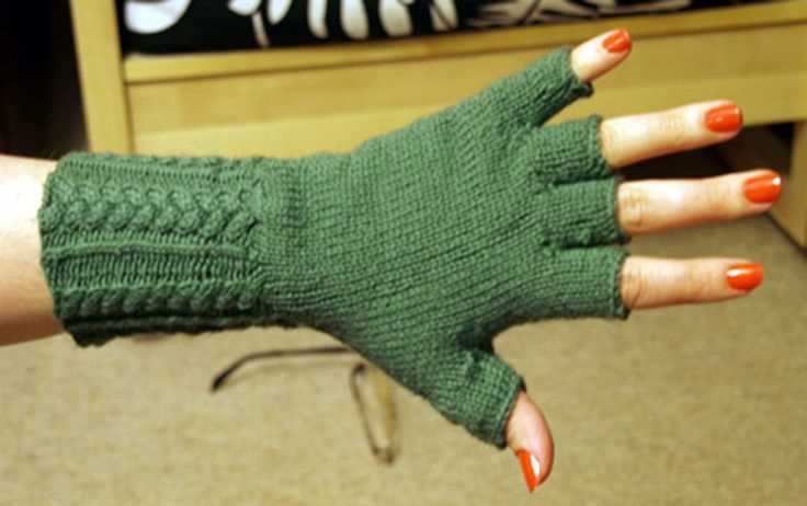 Free knitting patterns for fingerless gloves using straight needles