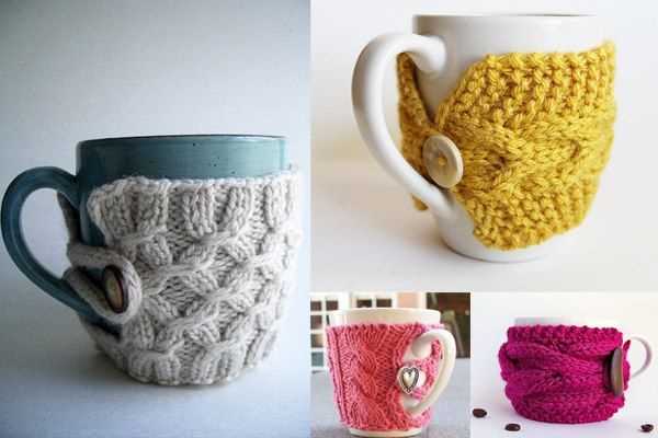 Knitted mug warmer pattern