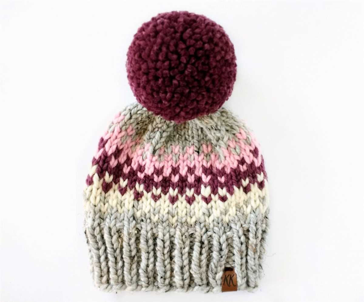 Knit pom pom hat pattern