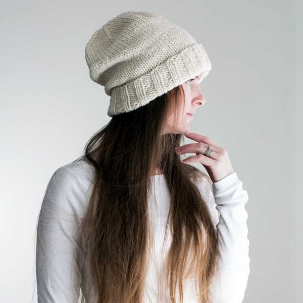 Bulky yarn slouchy hat pattern knit