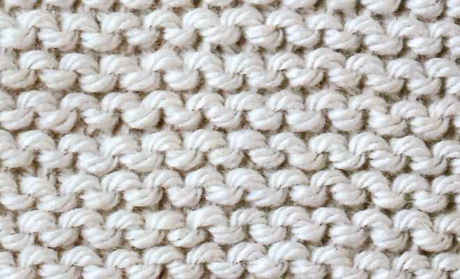 What is garter stitch in a knitting pattern