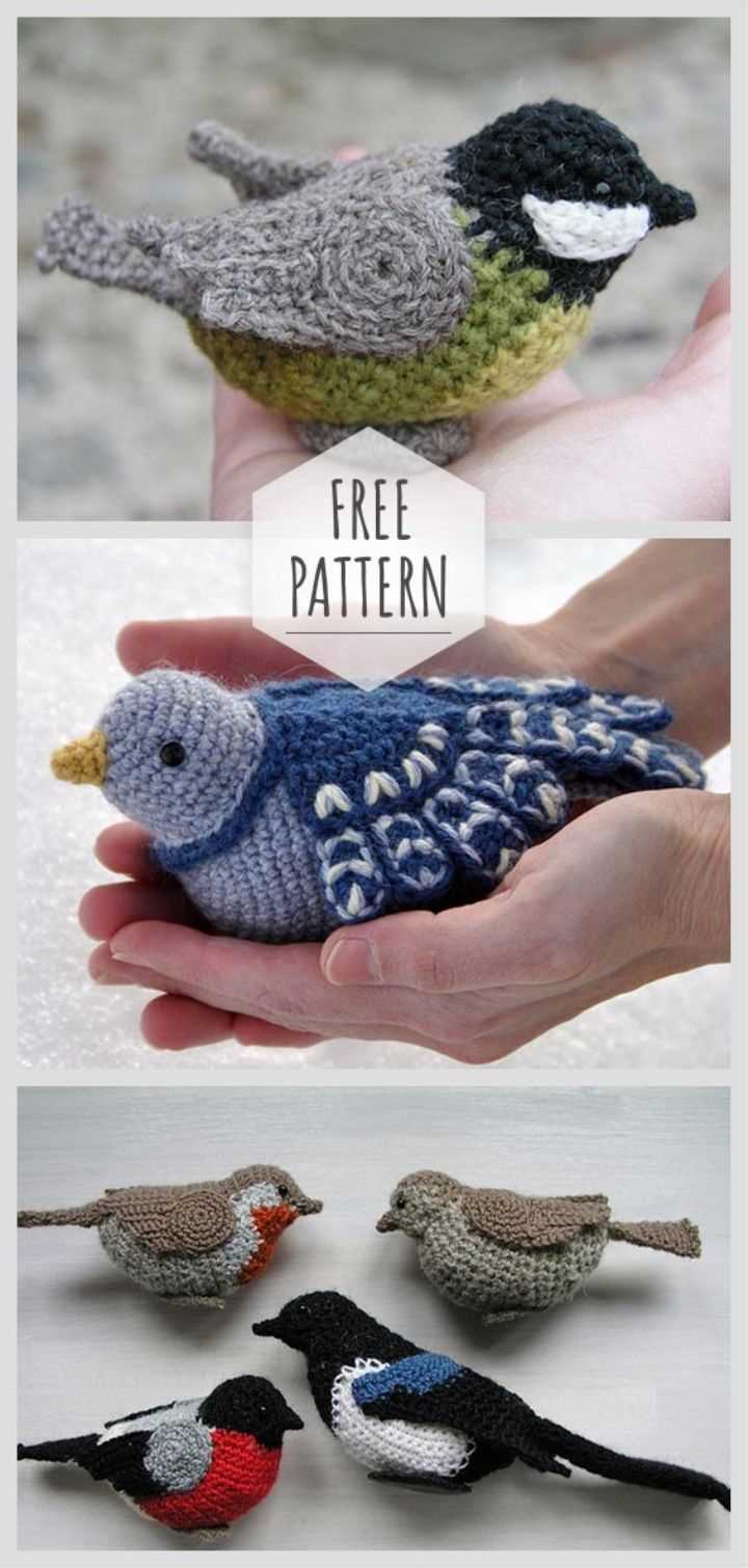 Knitted bird pattern