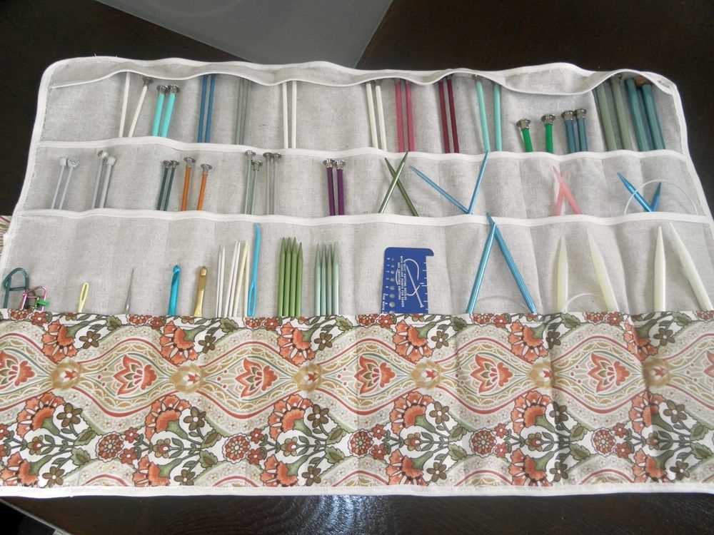 Knitting needle roll case pattern