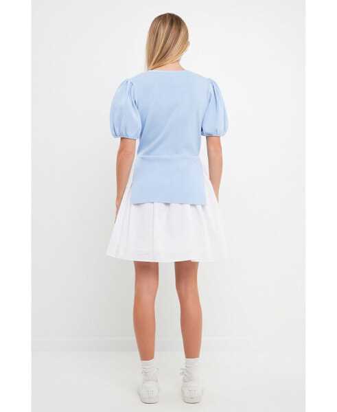 Celine pink pattern knit mini dress