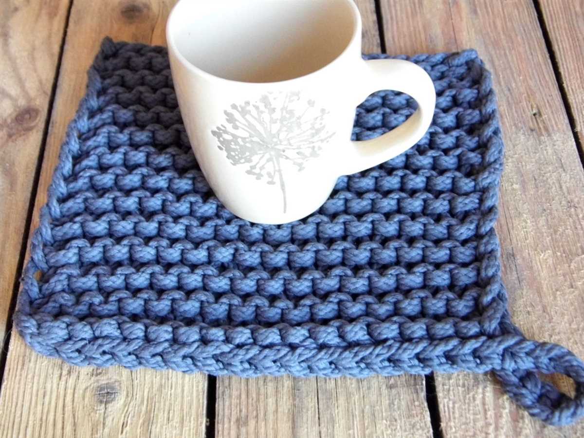 Easy knit potholder pattern
