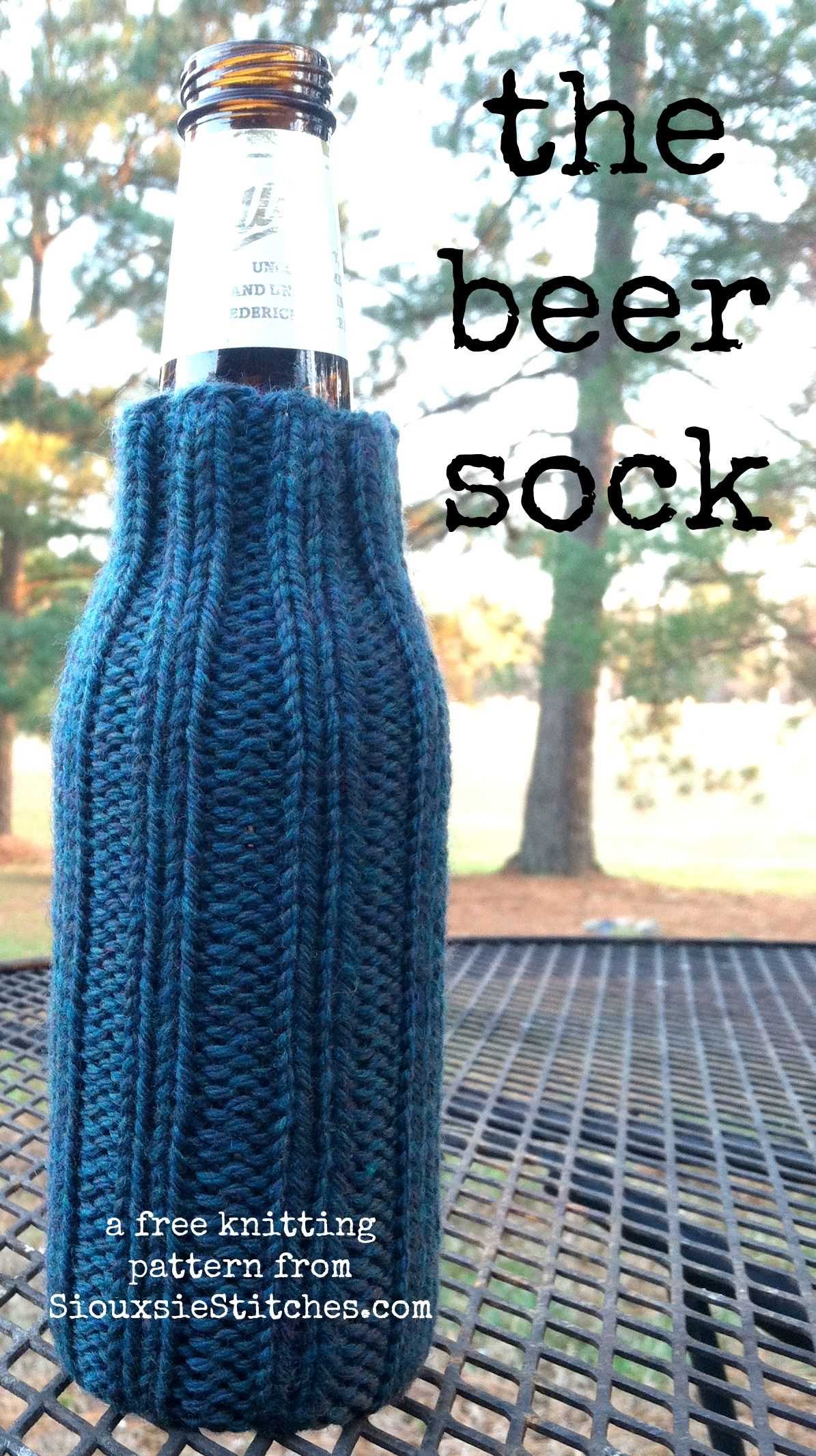 Beer sock knitting pattern