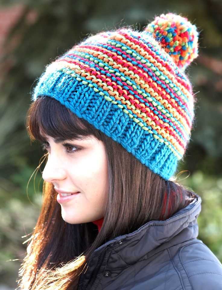 Get Creative with this Striking Two-Tone Beanie Knitting Pattern Two color beanie knitting pattern