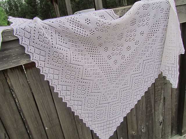 Rectangular shawl knitting pattern free
