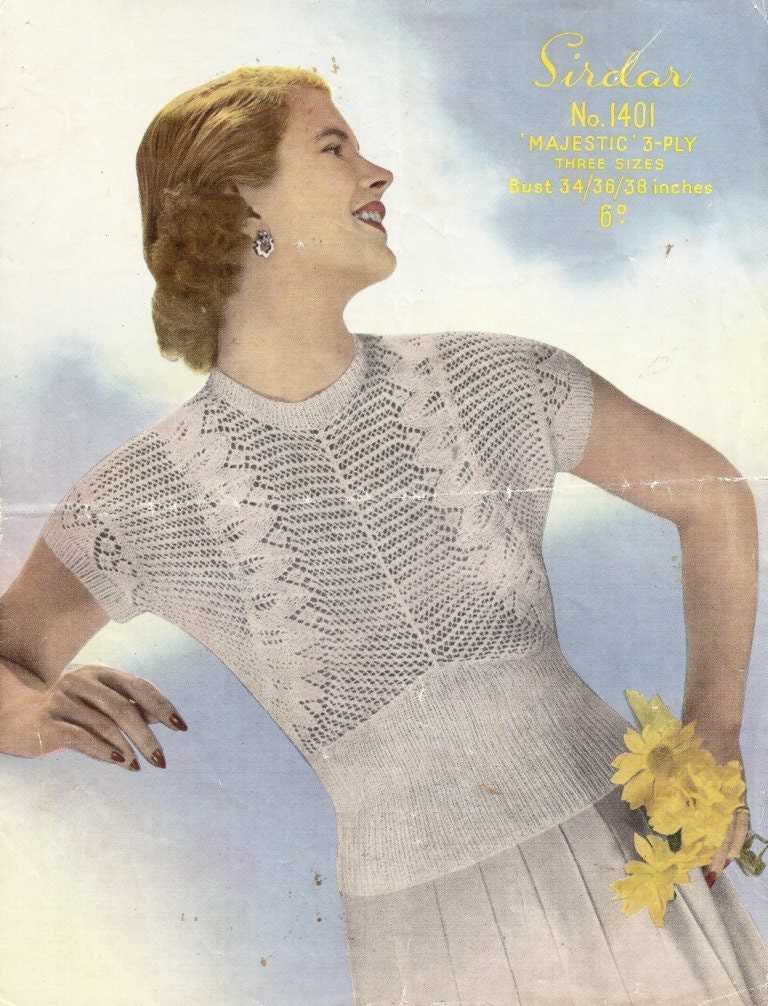 Vintage lady knitting patterns