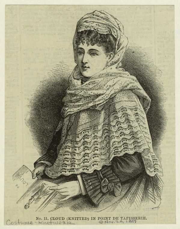 Vintage capelet knitting pattern