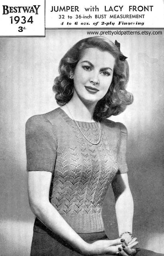 Vintage lady knitting patterns