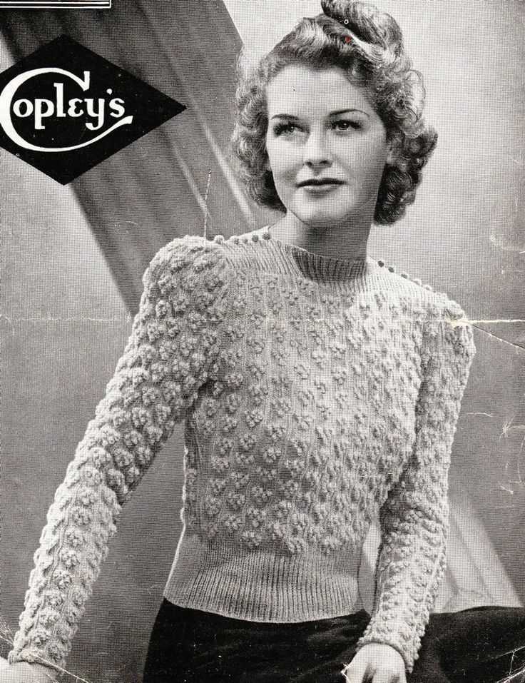 Vintage lady knitting patterns