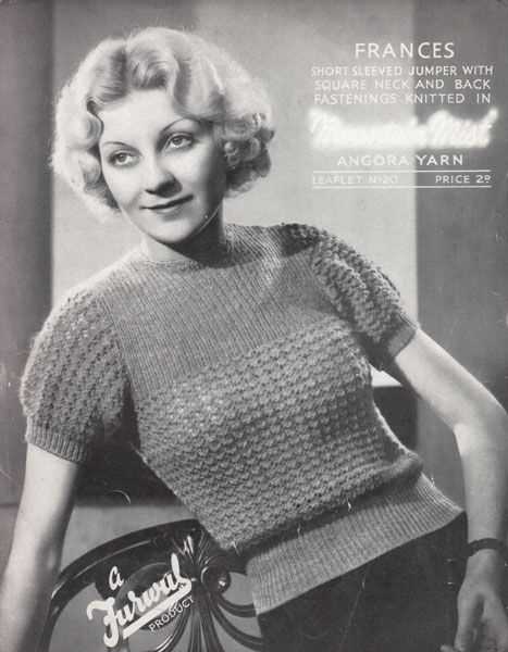 Vintage lady knitting patterns