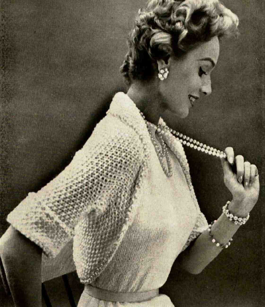 Knit a Timeless Shrug with this Vintage Pattern Vintage shrug knitting pattern