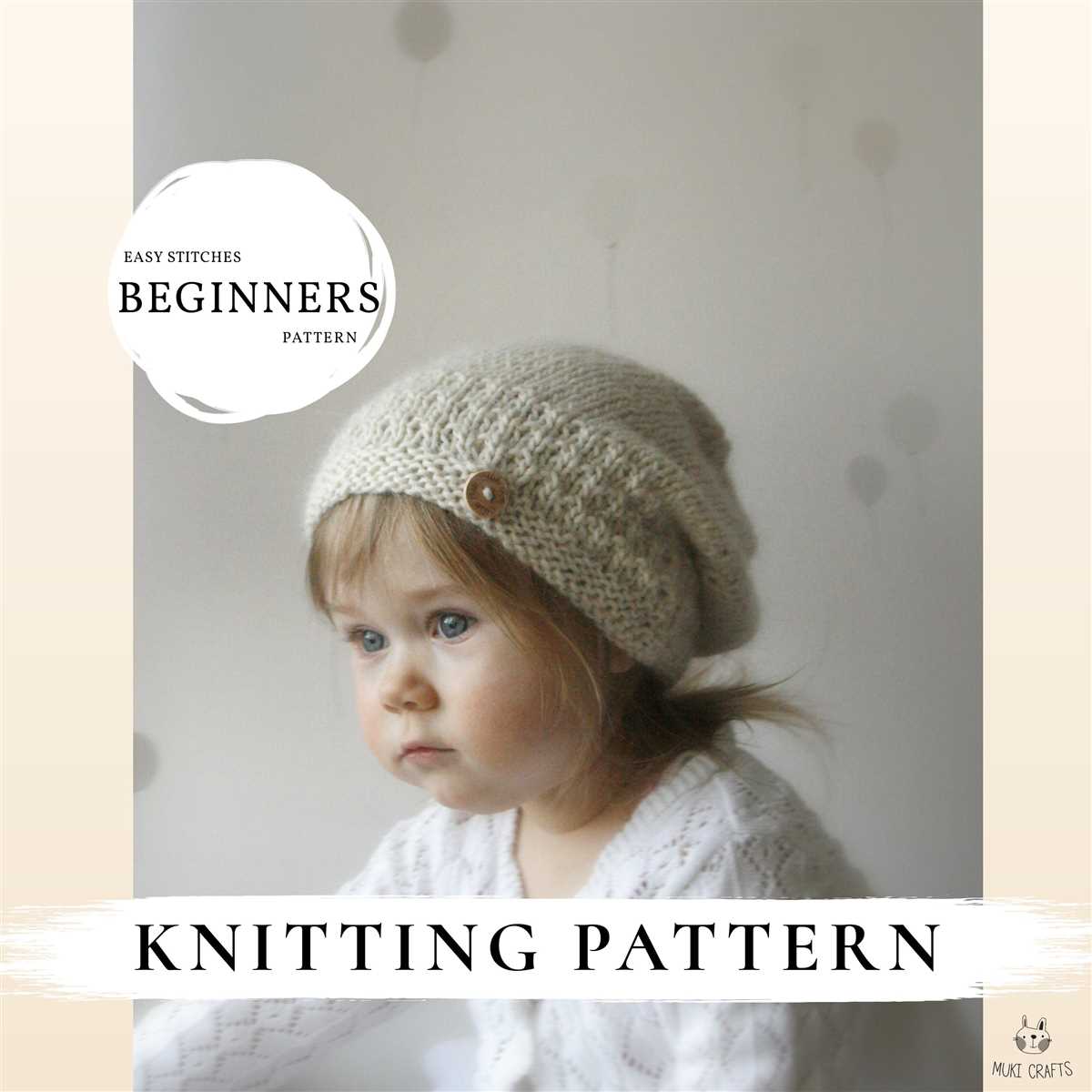 Flat knit slouchy hat pattern