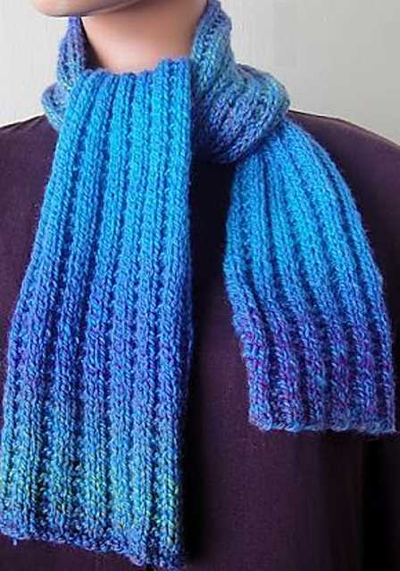 Ribbed scarf knitting pattern free